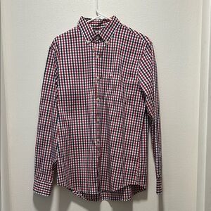 Dockers Red and Blue Plaid Casual Shirt